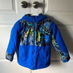 Swiss Tech Kids Blue and Camouflage Puffer Jacket